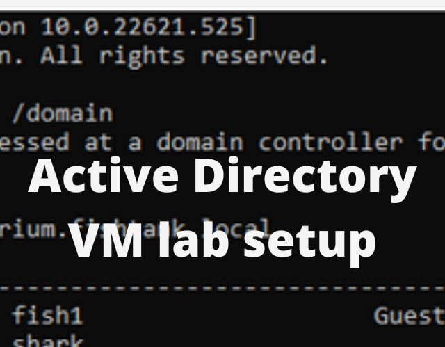 Active Directory VM lab setup